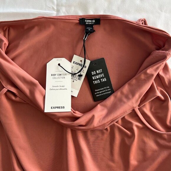 Express Ladies Body Contour Bodysuit Dusty Pink NWT Size XS - Picture 8 of 10